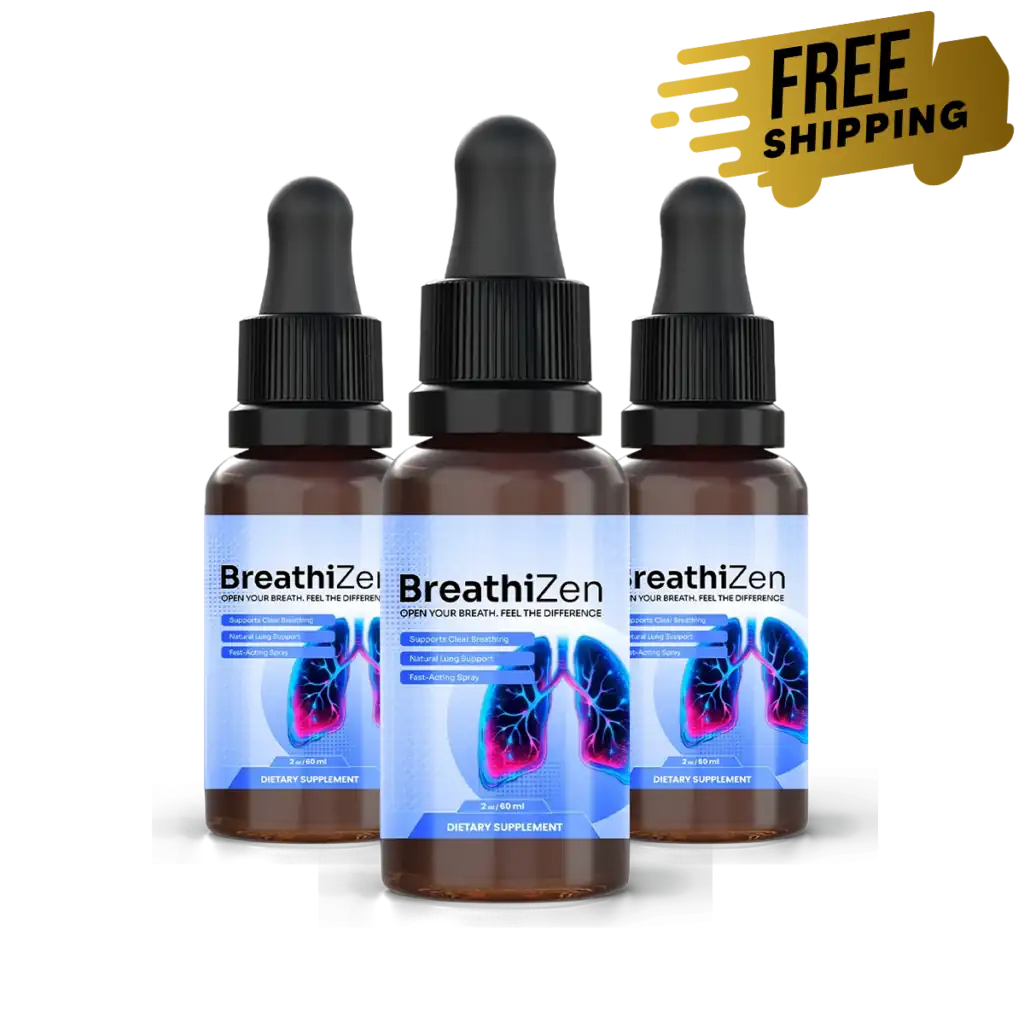 Three bottles of Breathizen respiratory support oral spray — official website bundle